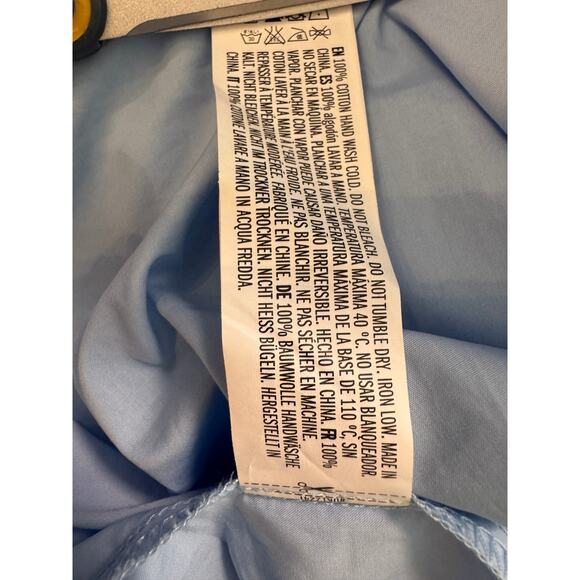 NEW ENGLISH FACTORY- Pastel Blue Ruffle Neckline Blouse Top Size S - Picture 11 of 11